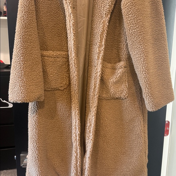Button Front Faux Fur Coat - Picture 4 of 10